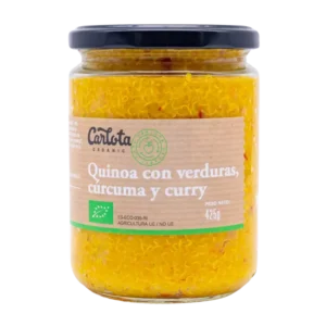 quinoa con verduras al curry y curcuma