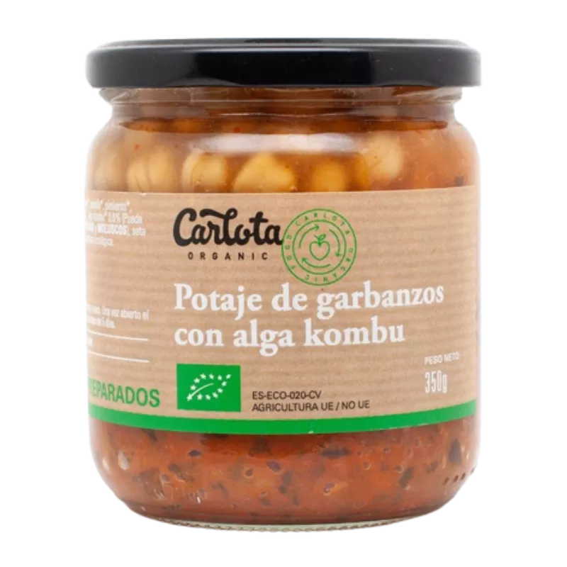 potaje de garbanzo con alga kombu