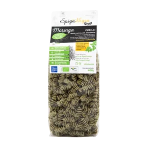 Pasta artesanal ecológica fusilli moringa
