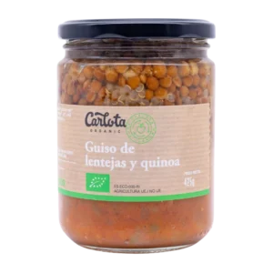 GUISO CON LENTEJAS Y QUINOA CARLOTA ORGANIC