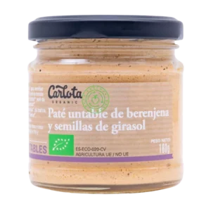 paté untable berenjena y girasol carlota organic